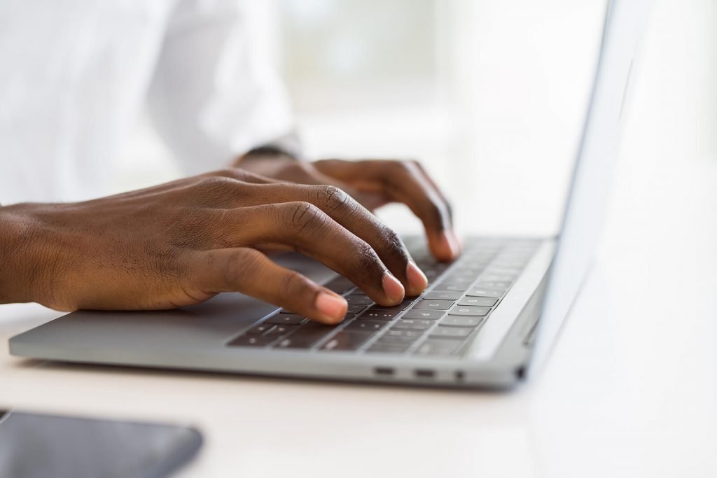 hands typing | telehealth in denver, co | telehealth therapy in englewood, co | telehealth in littleton, co | online therapists | online therapy | 80127 | 80128 | 80124 Image of hands typing on a laptop keyboard. Begin receiving helpful therapy in a convenient and accessible way with telehealth in Denver, CO.